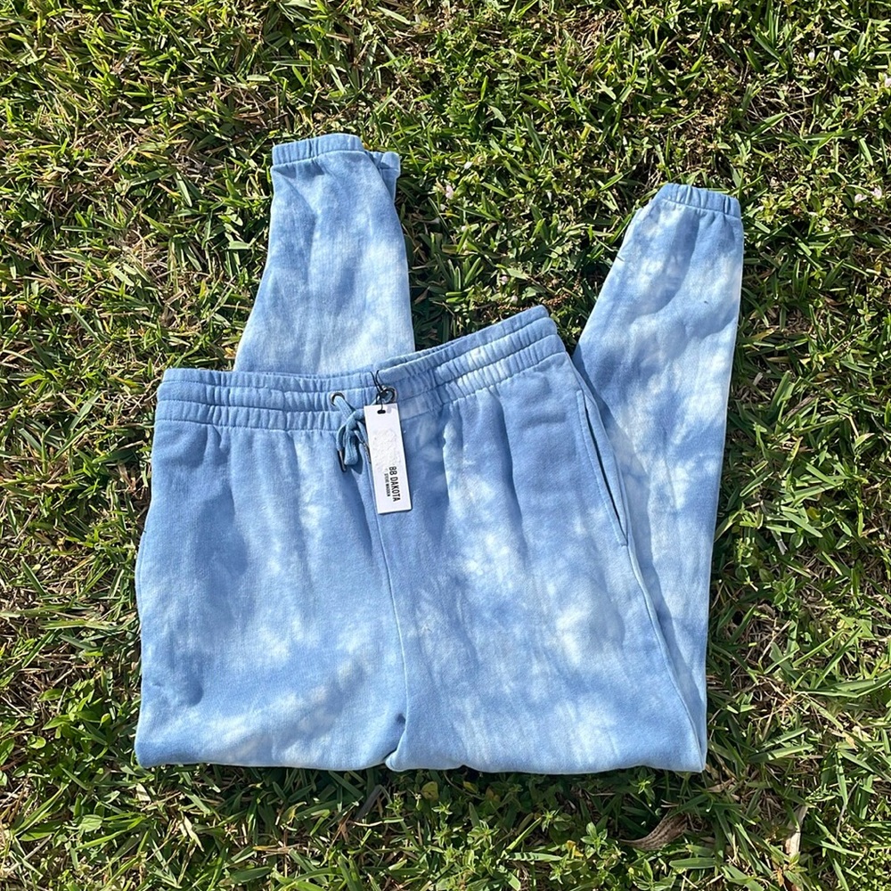[BB DAKOTA] Blue Tye Dye Sweatpants Joggers - Size Medium NWT